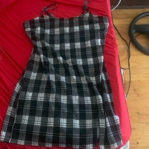 Black and white dress split on the side